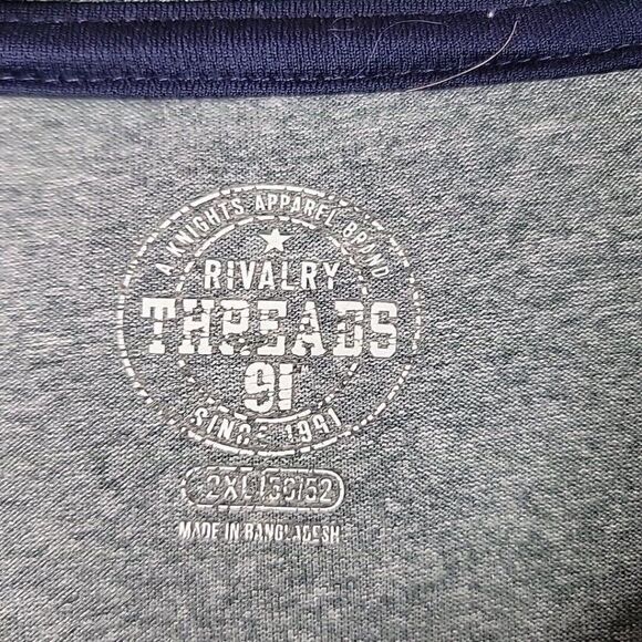 Rivalry Threads Men's College A T-Shirt Size 2XL Blue Short Sleeve - Picture 4 of 9